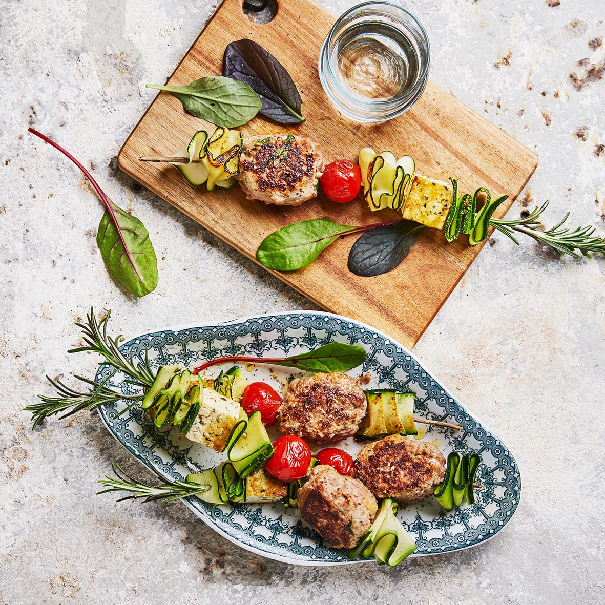 Brochettes De Boulettes Dagneau Tomate Cerise Courgette Et Halloumi J Adore L Agneau