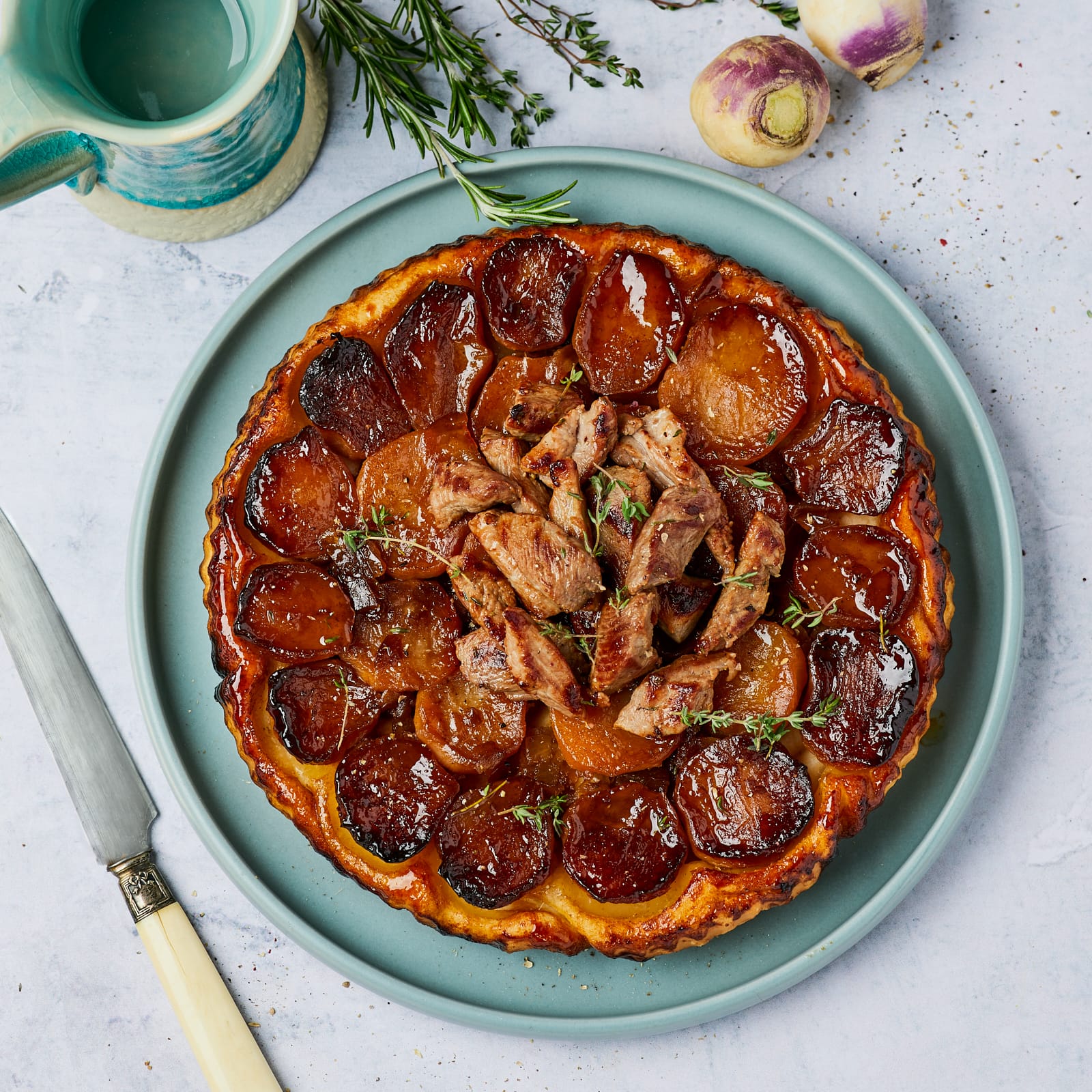 Tarte Tatin Aux Navets, Oignons Caramélisés, émincés D’agneau - J'adore ...